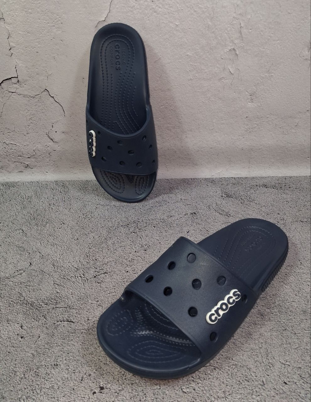 Шлепанцы Crocs Jibbitz синие мужские тапочки сланцы Clog Classic