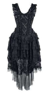 Стімпанк готика бурлеск неформальная сукня з корсетом мереживо