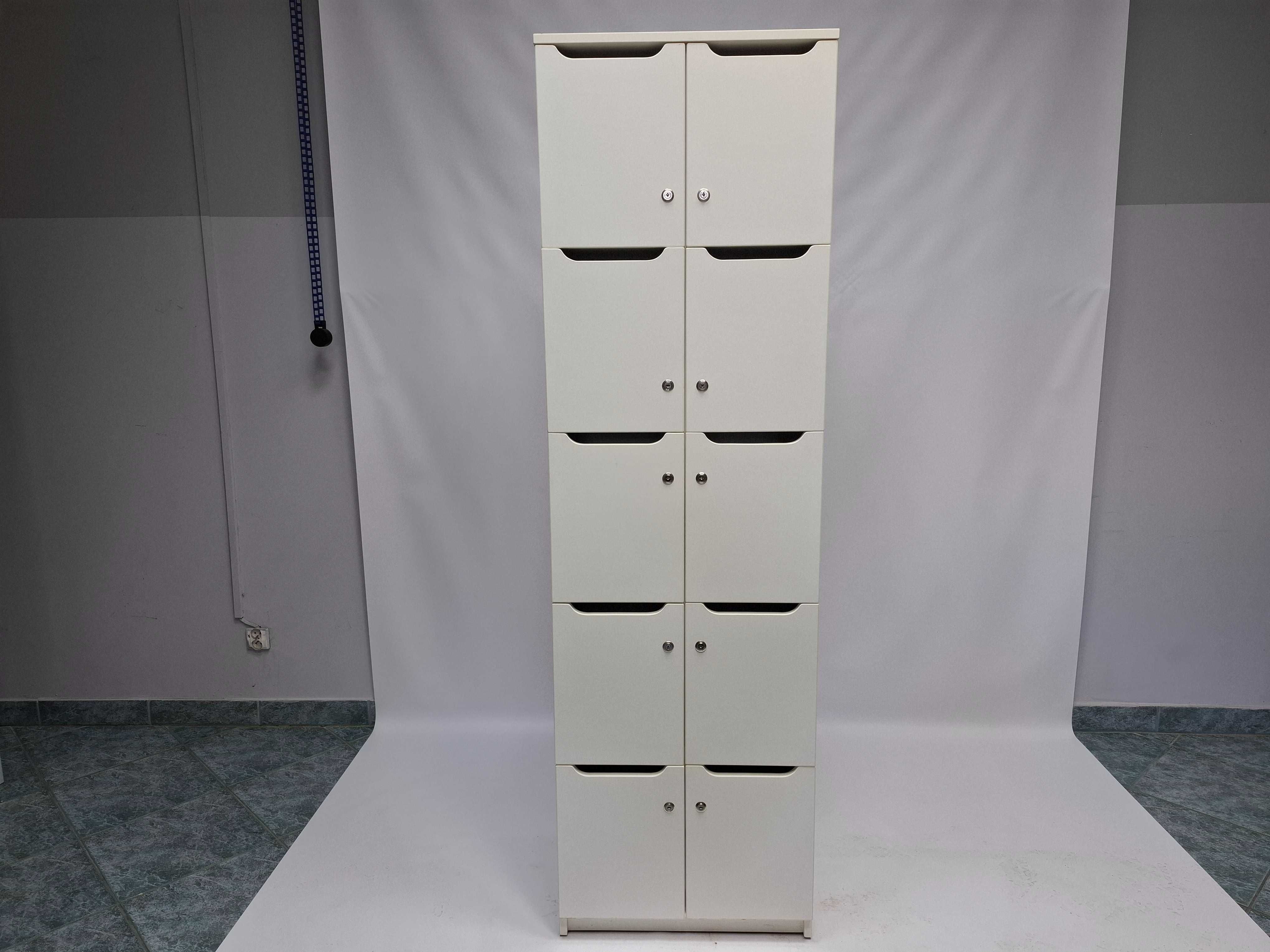 Szafa biurowa typu locker 10 drzwiowa biała