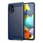Carbon Case elastyczne etui pokrowiec Samsung Galaxy M51 niebieski