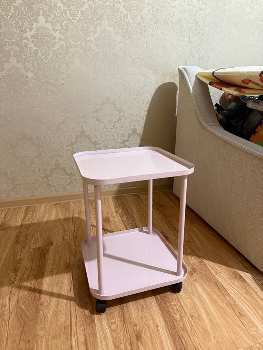 журнальний столик на колесах етажерка тумбочка прикроватная столик