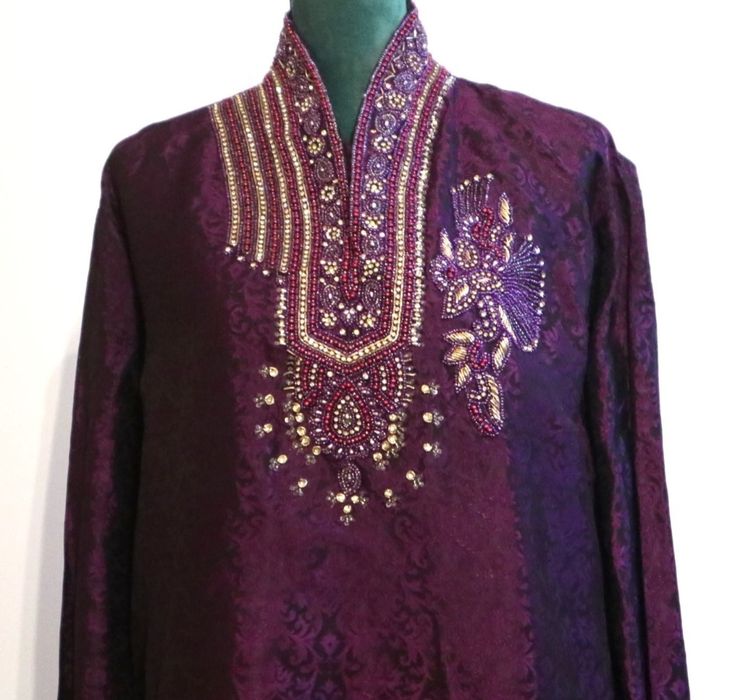 Sukienka/tunika etno r.44 bogato zdobiona