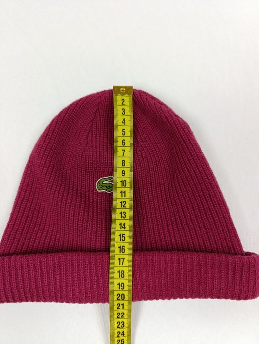 Винтажная шапка бини lacoste beanie hat