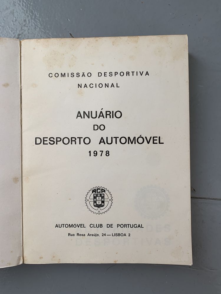 ACP Anuario Desporto Automovel 1978