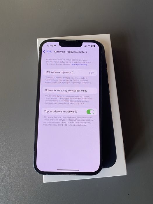 Iphone 13 midnight 128gb stan bardzo dobry