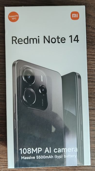 Смартфон Redmi Note 14, 4G, 8/256, NFC, Black, 5500mAh