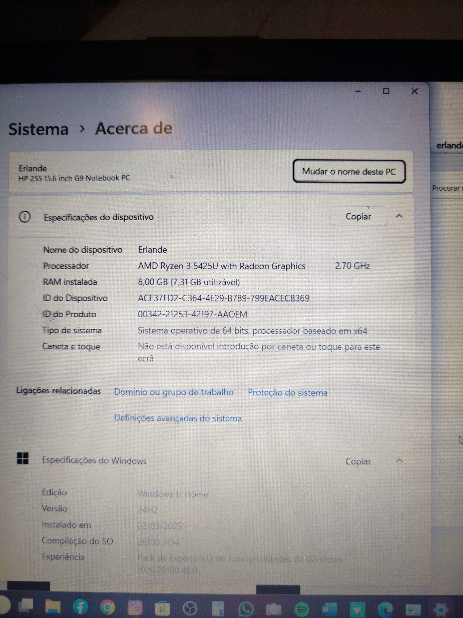 Portátil HP como novo
