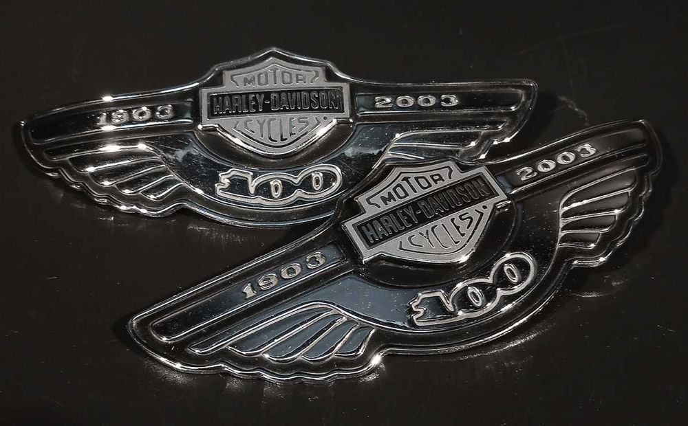 Emblematy Harley-Davidson Rocznicowe 100 anniversary znaczki zbiornik
