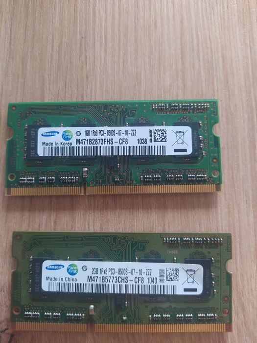 Kości ram do laptopa 1gb i 2 gb