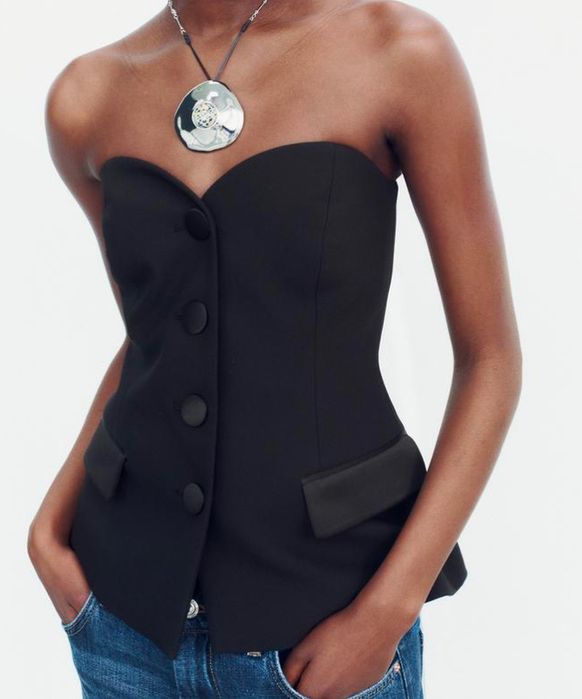 Корсетний топ на гудзиках