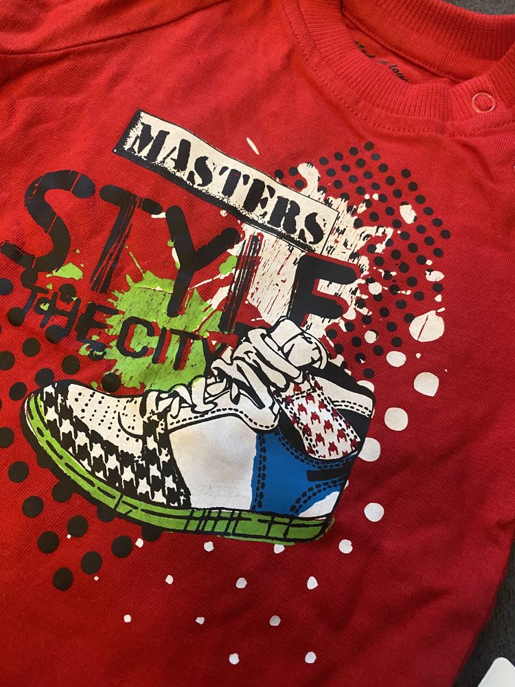Czerwona koszulka T-shirt bluzka rozm. 62