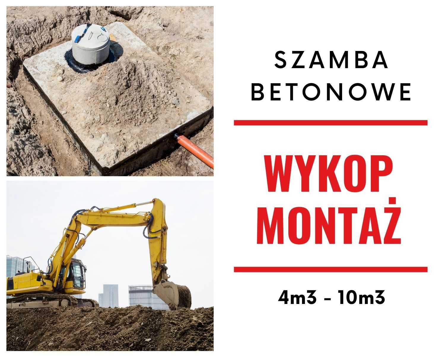 Szamba z wykopem Zbiorniki Zbiornik Betonowy na Szambo Wodę Deszczówkę