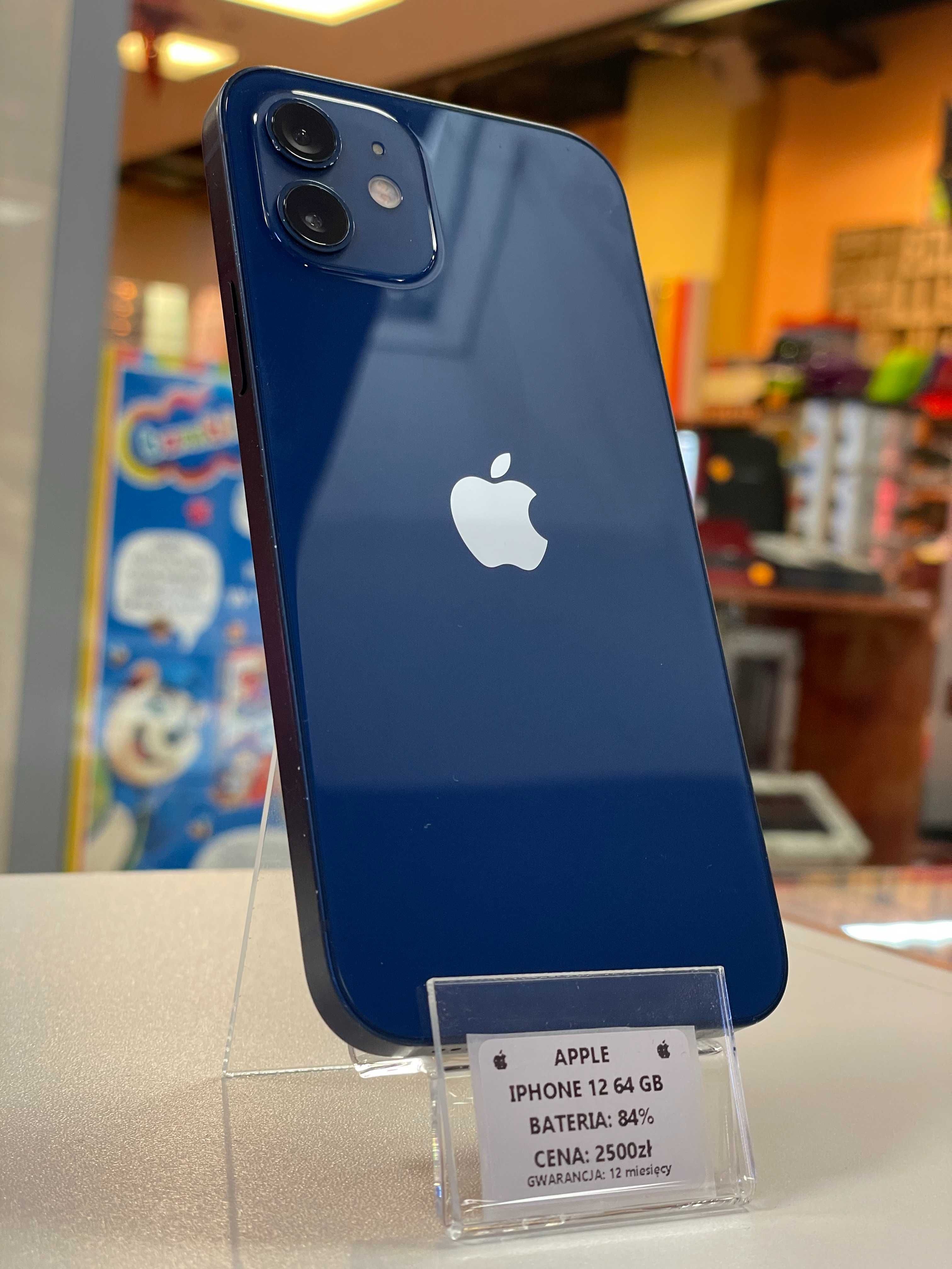 Telefon Apple IPhone 12 64GB Navy, gwarancja!