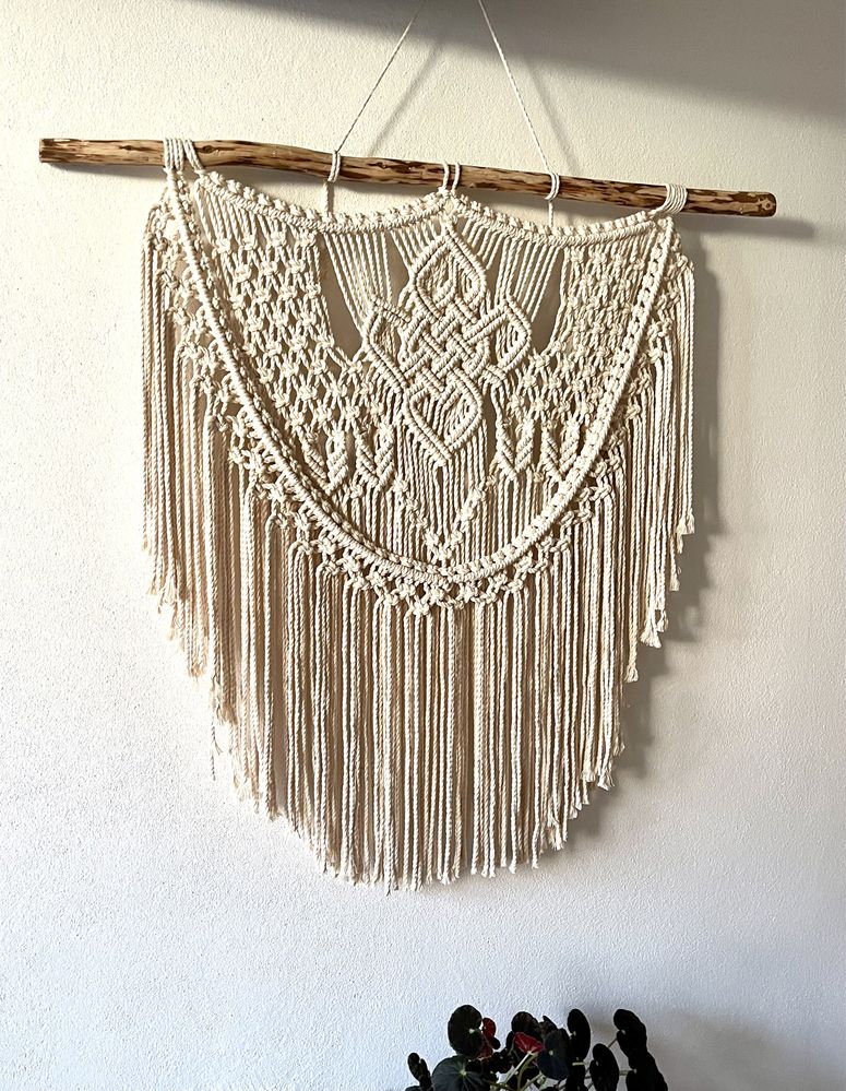 Painel decorativo em macrame