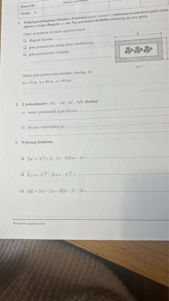 Matematyka w gimnazjum epsilon sprawdzi any dla klasy 3