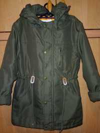 kurtka parka wiosenna jesienna, khaki, 51015, r.104 -116