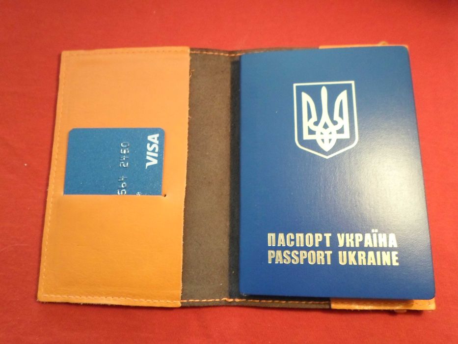 Обложка для паспорта 1.0 Орех (кожа) + блокнотик - BlankNote (новое)