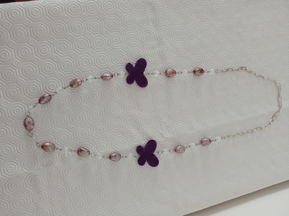 Colar tons de rosa roxo