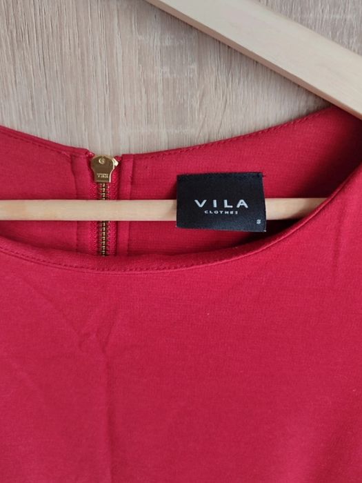 Piękna czerwona tunika sukienka Vila viral must have jesień zima
