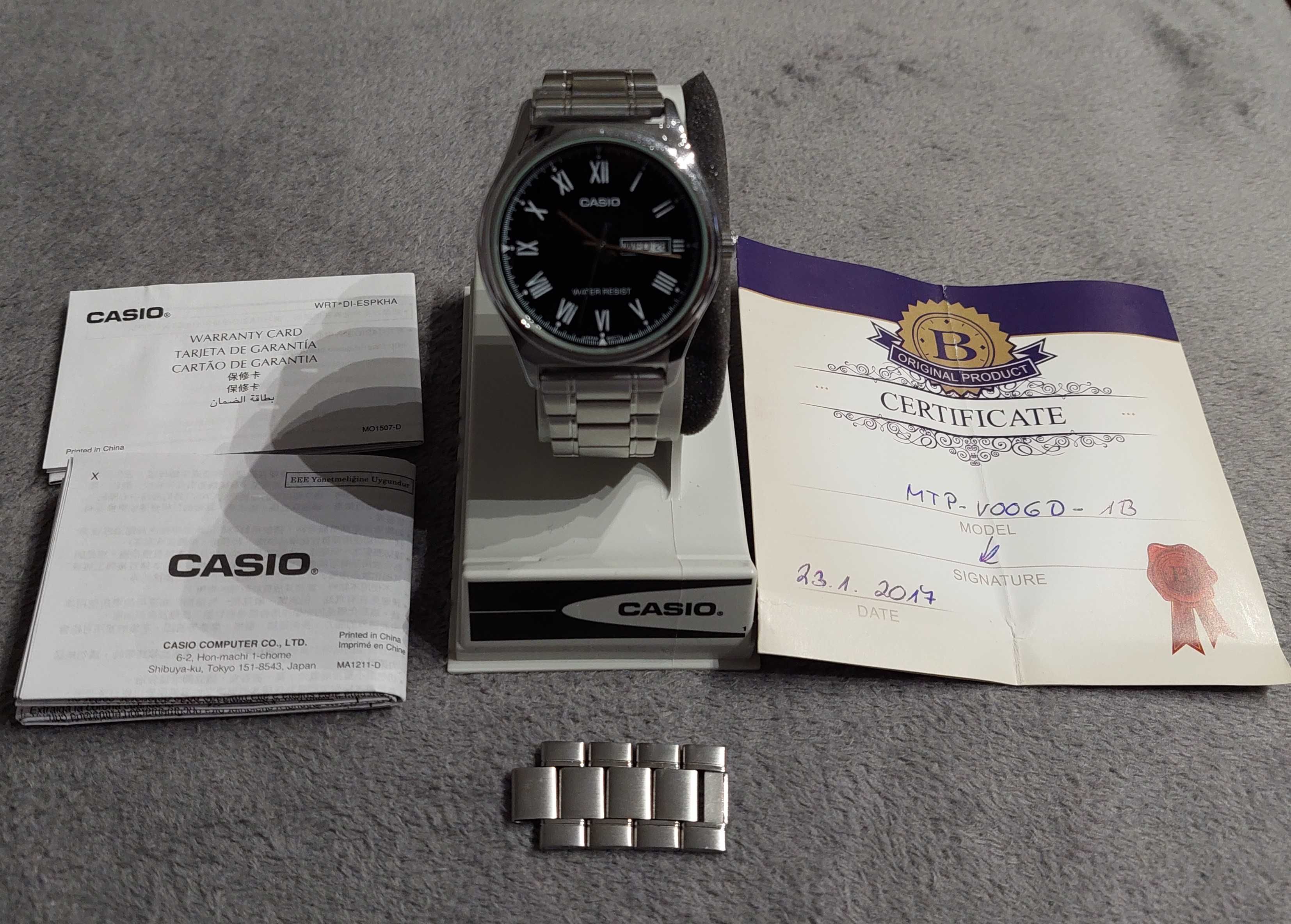 # zegarek Casio MTP-V006, nowe szkiełko i bateria, box - OKAZJA #
