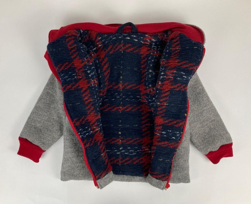Kurtka 100% wełna parzona 92 cm wool merino ciepła kaptur