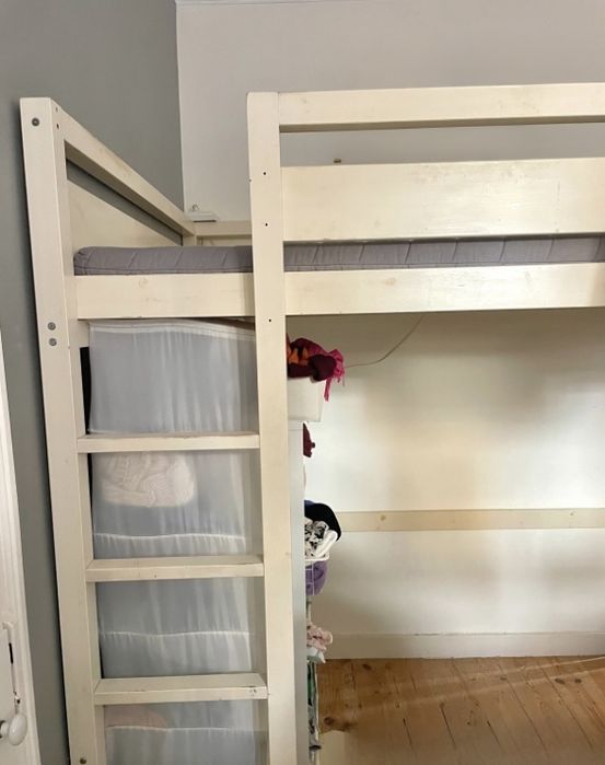 Cama de casal Alta / Beliche (208cmx158cmx210cm) + Colchão