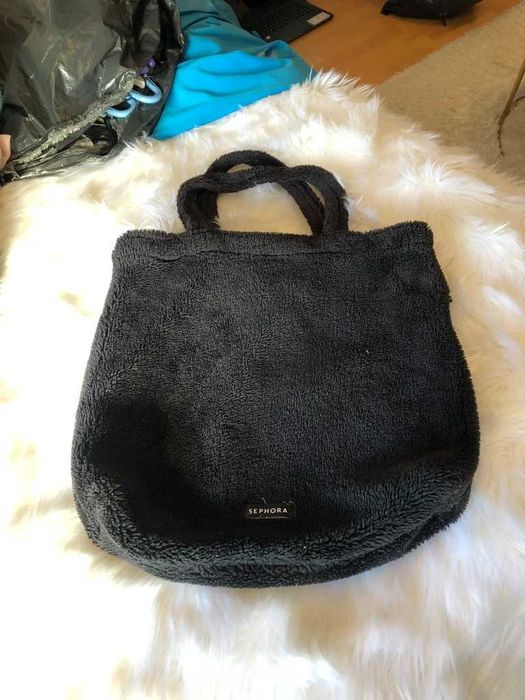 saco preto sephora de pelo