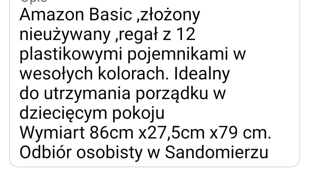 Regał organizer do pokoju dziecięcego, zabawki,ksiażki