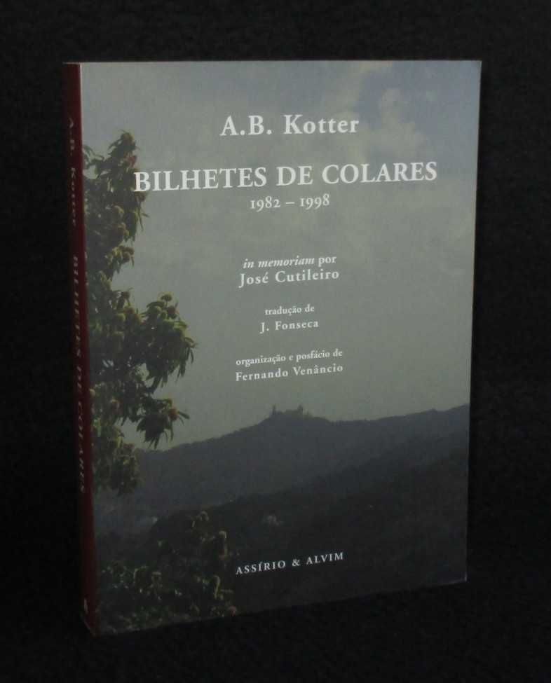 Livro Bilhetes de Colares 1982 a 1998 A. B. Kotter