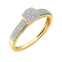 Złoty pierścionek z diamentami - APART, rozmiar 10