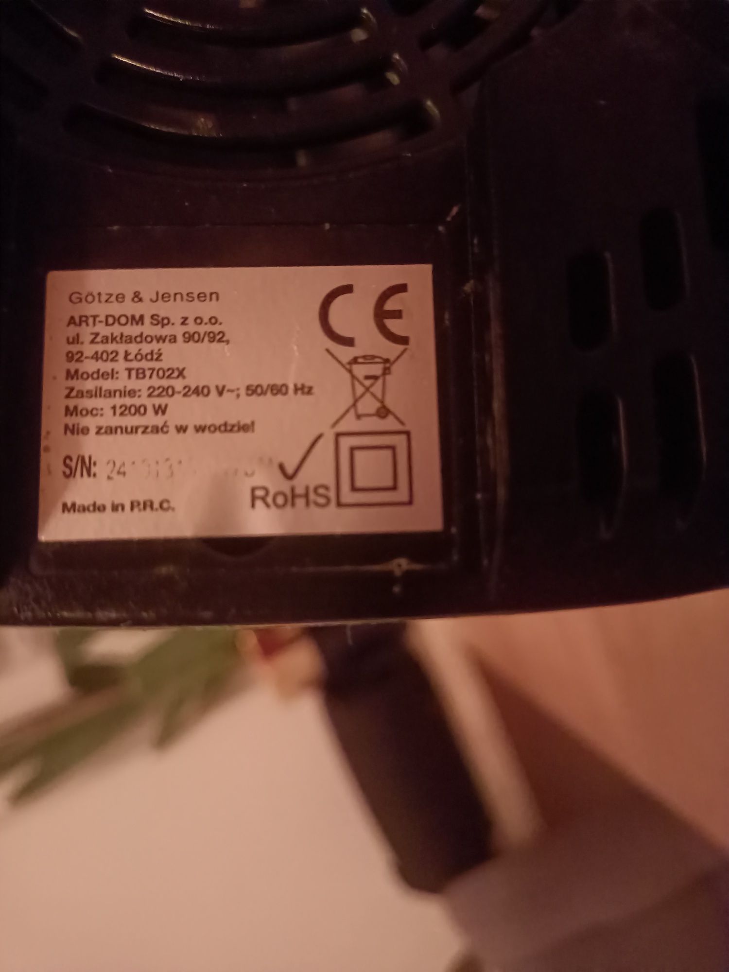 Blender kielichowy bez kielicha