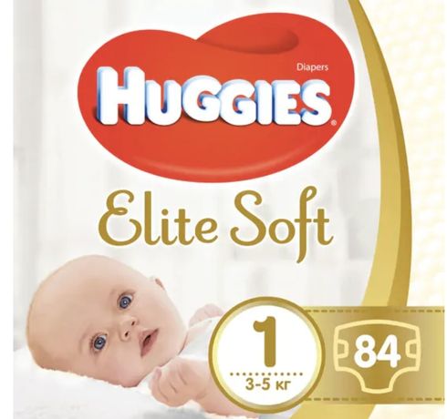 Підгузники (Памперси) Huggies Elite Soft (Хагіс) 1 , 84 шт