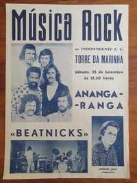 Poster cartaz Música Rock Ananga Ranga e Beatnicks