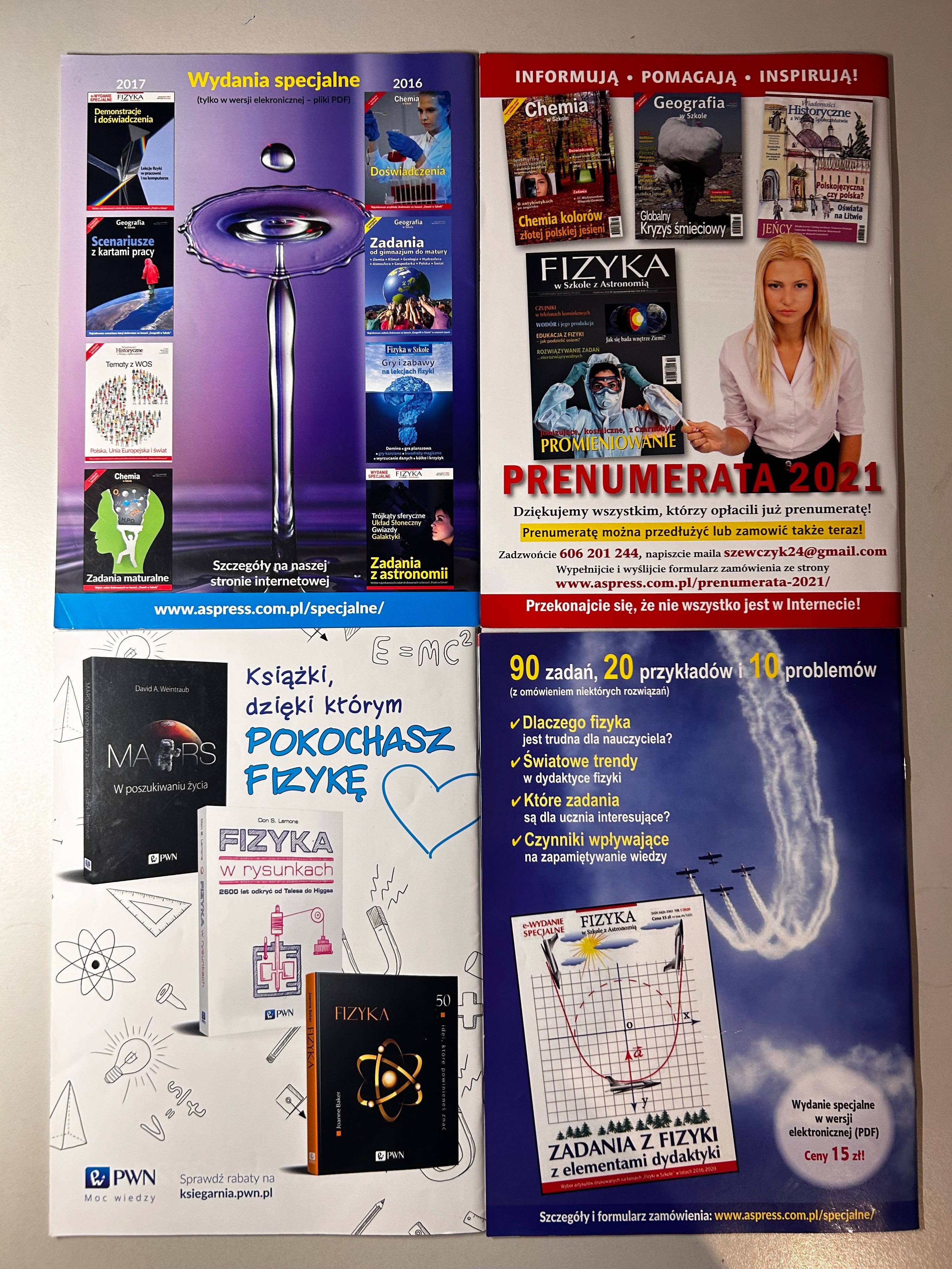 Fizyka w szkole z astronomią 4 czasopisma