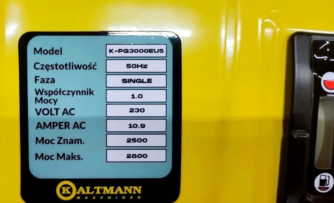 АКЦІЯ!!!БЕЗКОШТОВНА ДОСТАВКА Генератор Kaltmann K-PG3000EU5 2,8 кВт