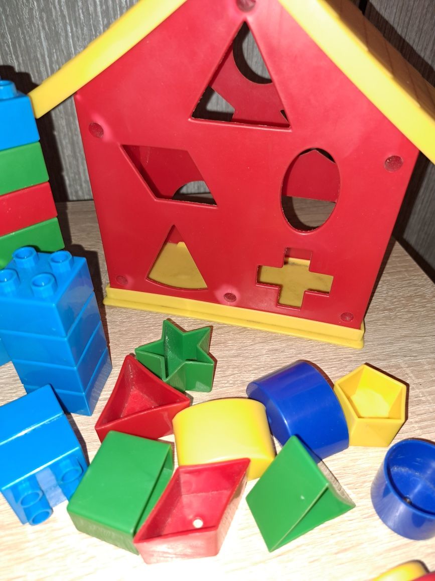 Zestaw Wader sorter klocki auta puzzle