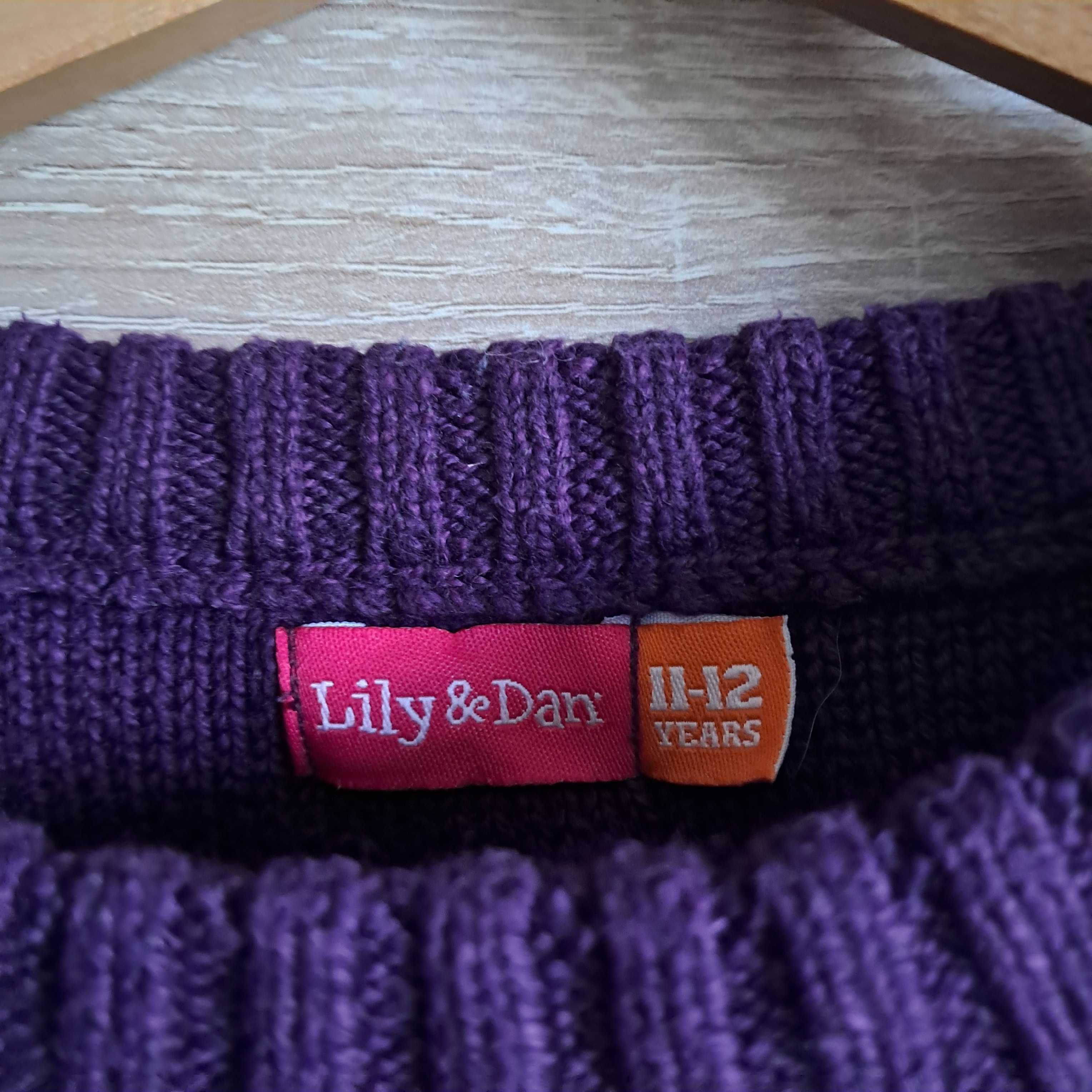 Bawełniany sweter fioletowy 36 S