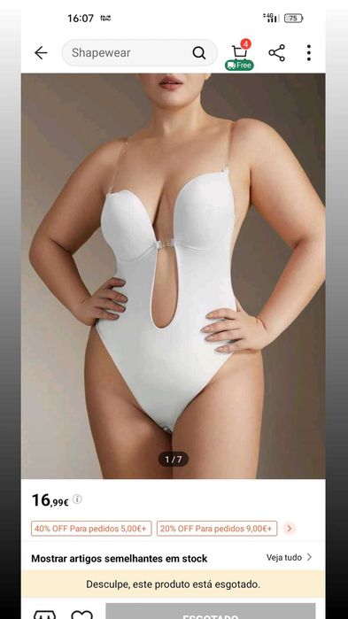 Vendo body shape novo