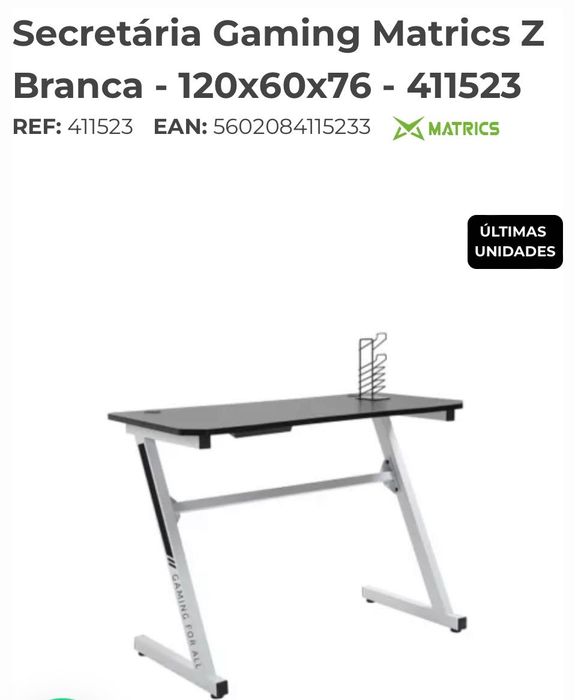 Secretária Gaming MATRICS
