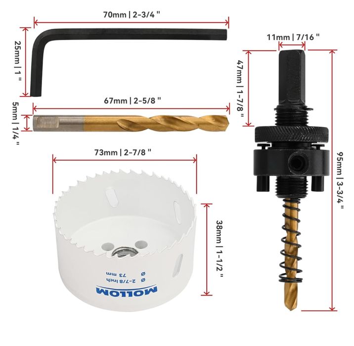Mollom Otwornica Bi-Metalowa 73mm