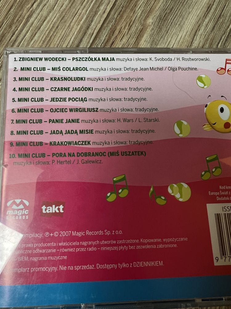 5x CD Muzyka dla smyka Przeboje TV Mini Mini rybka - kurier DPD