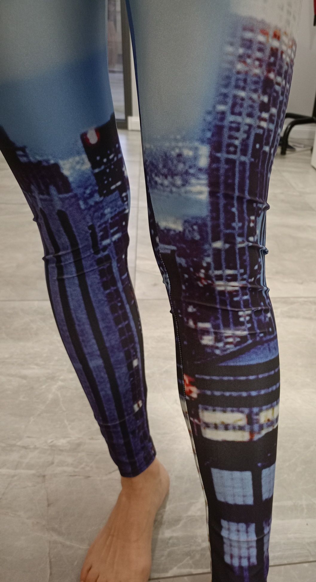 Legginsy we wzory lycra S M leginsy