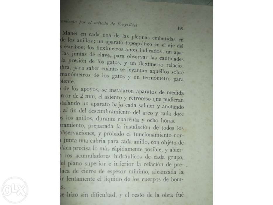 Livro calculo tabular de arcos empotrados (obras publicas) de 1943