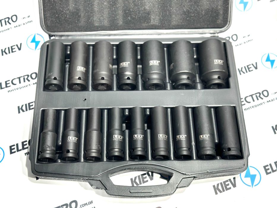 Набор ударных головок LEX LXIS20E : 1/2" 10-38мм (20шт) Чехия