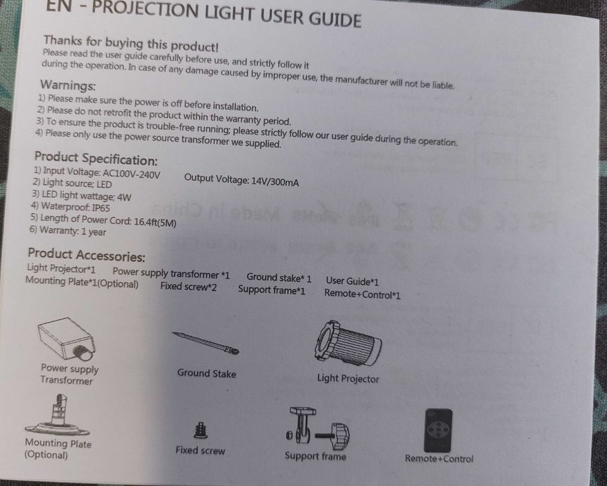 Проектор сніжинок, можна на подарунок-казкове свято вдома/на вулиці