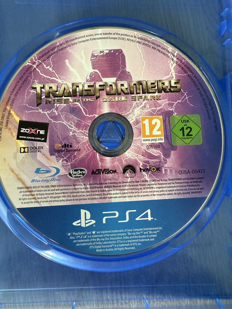 PlayDtation Ps 4 Ps 5 Transformers Rise of the Dark Spark!