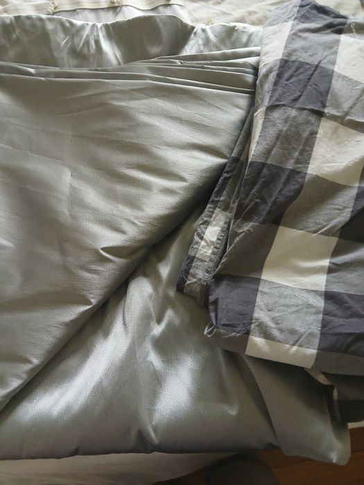 Conjunto cortinados blackout capa edredon e duas fronhas