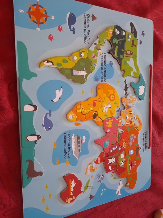 Puzzle magnético do Mundo / Planisfério Magnético