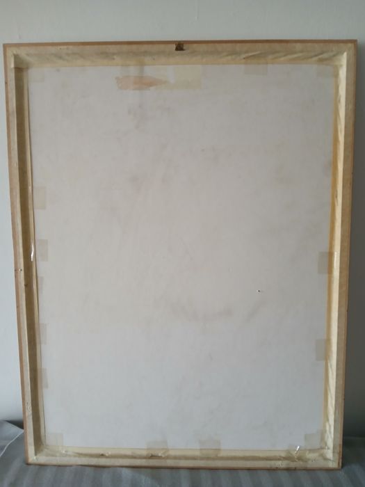 Duży obraz w ramie.