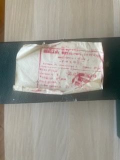 Imadło zabytkowe - pudelko oraz paragon